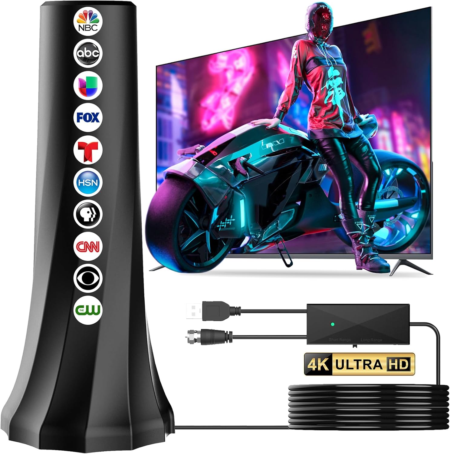 1900+ Mile Range Indoor TV Antenna by YiziAifsion