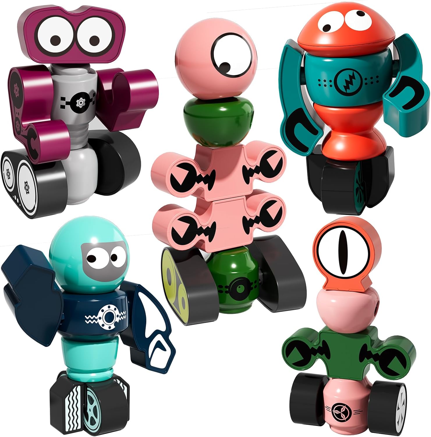 TEMI Magnetic Robot Toy - Fun Learning for Boys 3-7