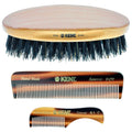 Kent Set of 3 Beard and Mustache Grooming Kit - Pocket Brush & Combs