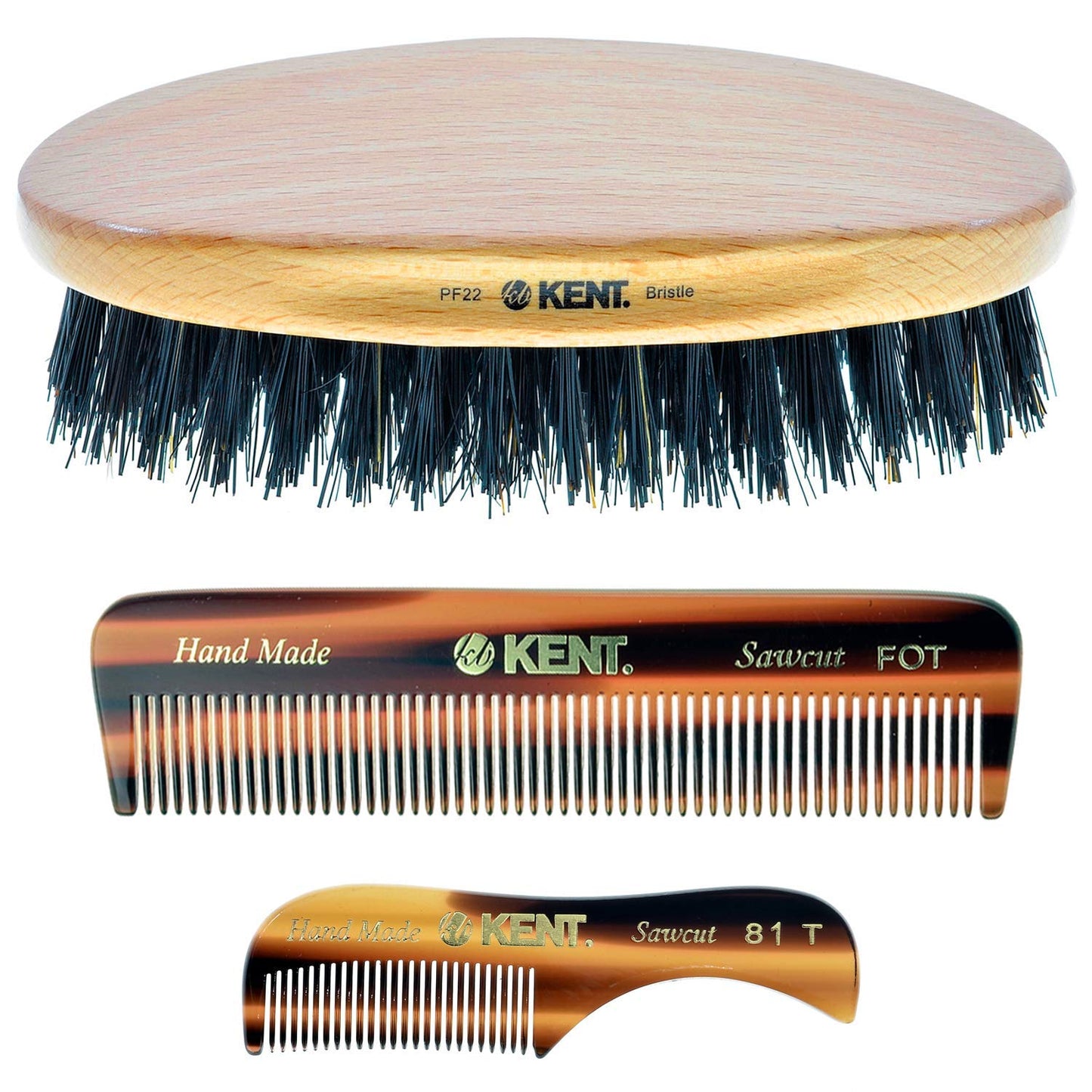 Kent Set of 3 Beard and Mustache Grooming Kit for Men