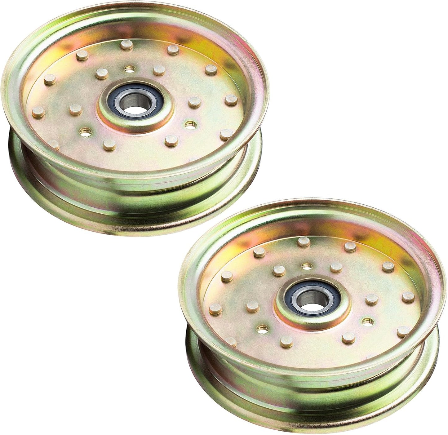 2 Pack 116-4669 Idler Flat Pulley by TENGMUJX for Exmark