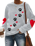 Ithalt Love Heart Sweatshirt - Cozy Valentine's Top