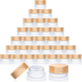 30 Pieces Glass Cosmetic Containers for Makeup and Cream Storage