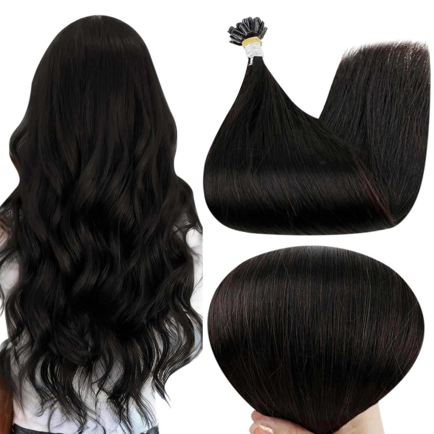 Full Shine U Tip Hair Extensions 20 Inch Real Human Hair