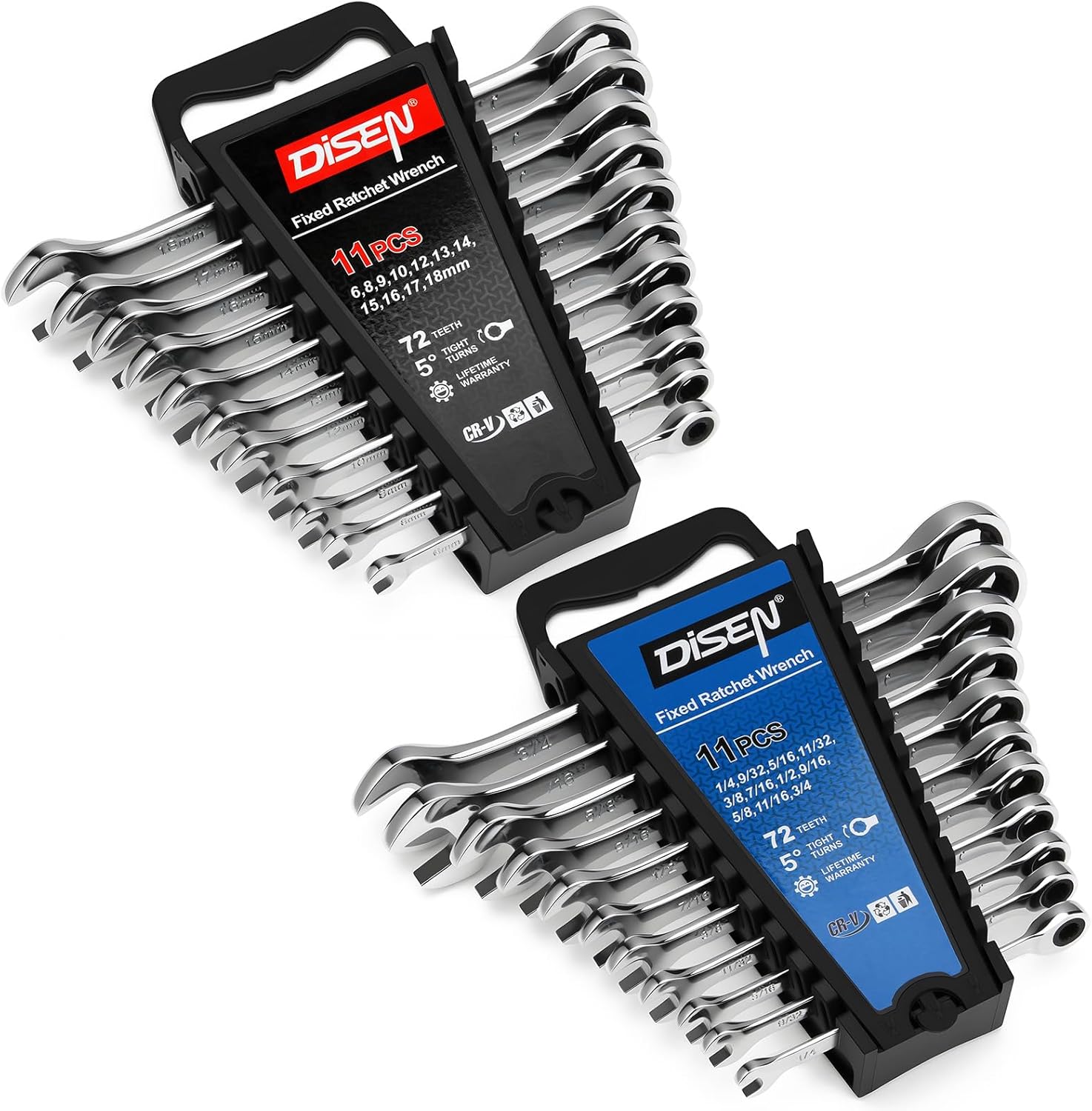 DISEN 22 PCS Ratcheting Wrenches Set for Easy Repairs