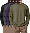 Neer 4 Pack Mens Big and Tall Long Sleeve Crewneck Shirts indoor
