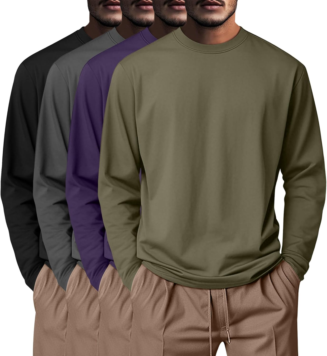 Neer 4 Pack Mens Big and Tall Shirts for Comfort and Style