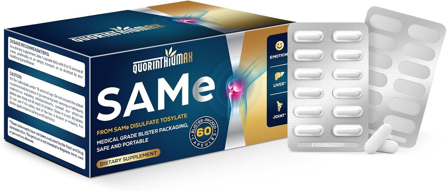 Powerful SAM-e Supplement 500mg for Mood, Liver & Joint Health