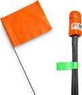 Orange Marking Flags 100 Pack - High Visibility Yard Marker Flags
