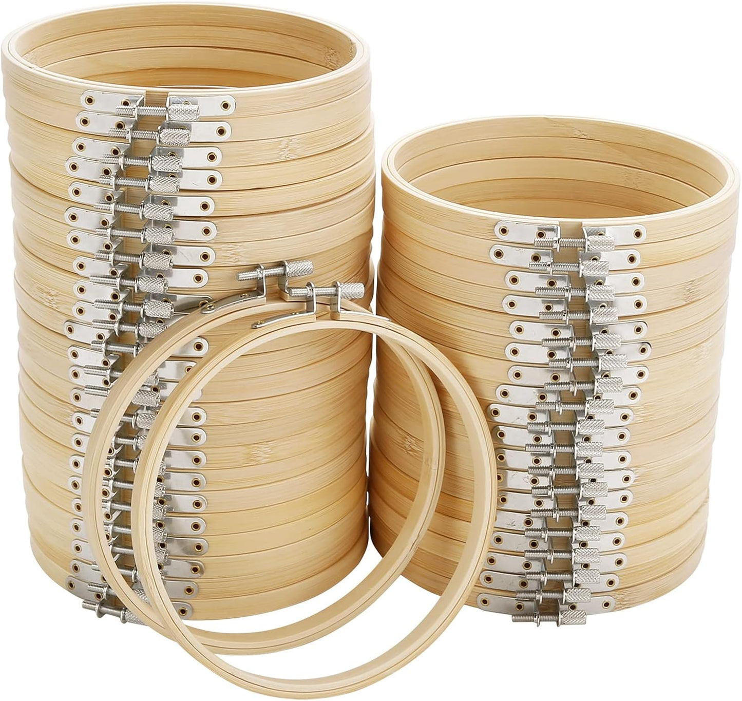 Caydo 40 Pieces 6 Inch Round Embroidery Hoops for Crafting