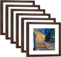 11x11 Picture Frame Set of 6 with Real Glass - Walnut gallery