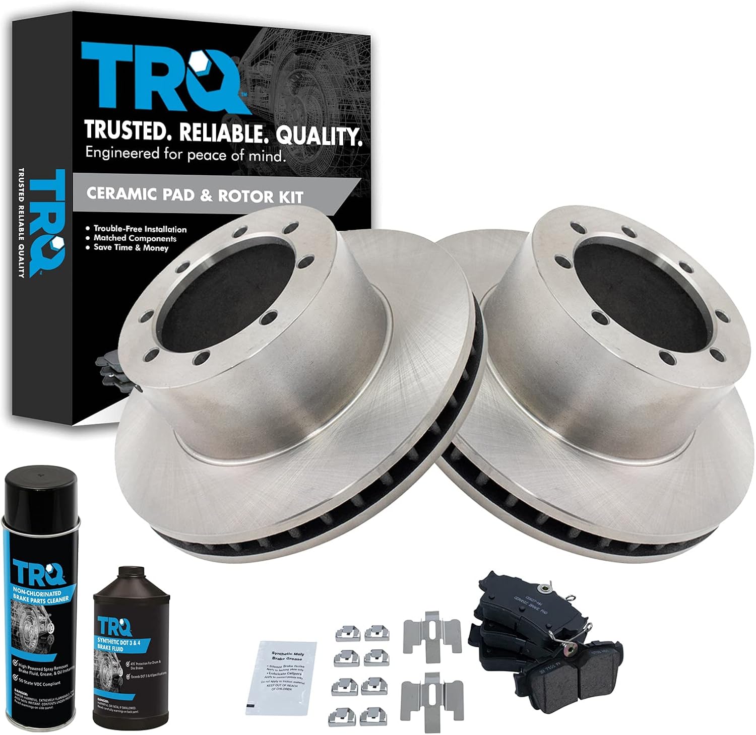 TRQ Rear Brake Pad & Rotor Kit for 1994-2004 Ford Mustang