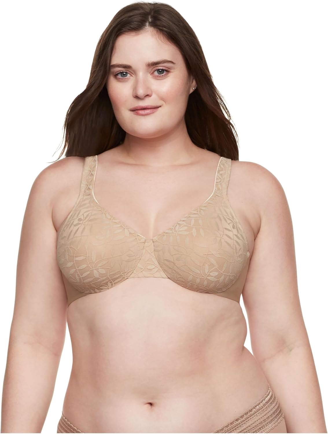 Olga Women's Sheer Leaves Minimizer Bra for Ultimate Comfort