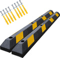 72 in 6 ft Heavy-duty Rubber Parking Curb - Durable Wheel Stopper