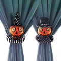 Halloween Pumpkin Curtain Tiebacks - Set of 2