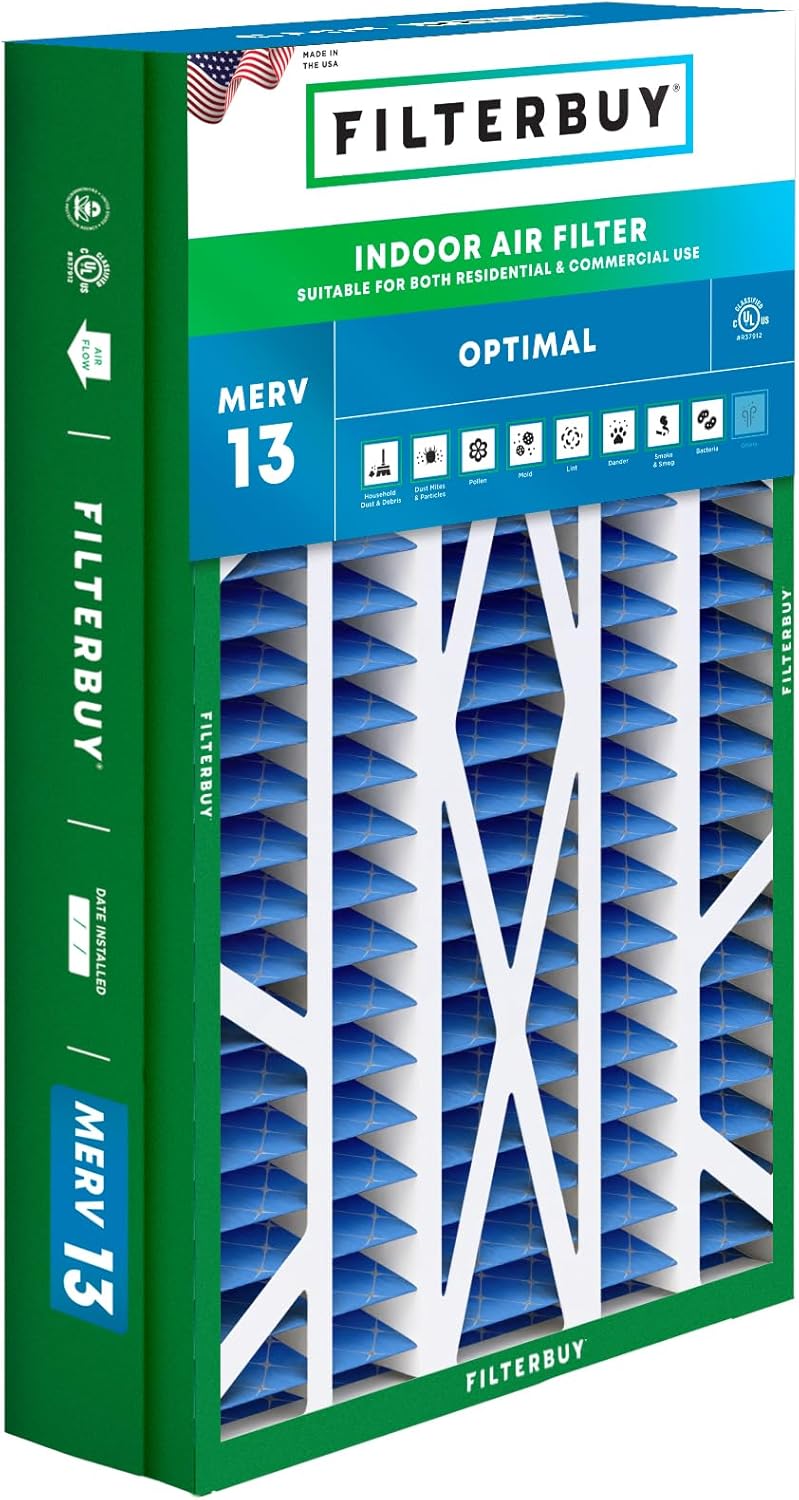 14.5x27x5 Air Filter MERV 13 for Optimal Smoke & Allergy Defense