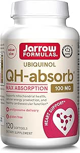 Jarrow Formulas QH-absorb 100mg: High Absorption Co-Q10 Supplement