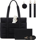 LOVEVOOK 15.6in Puffer Diaper Tote - Lightweight Waterproof Travel Bag