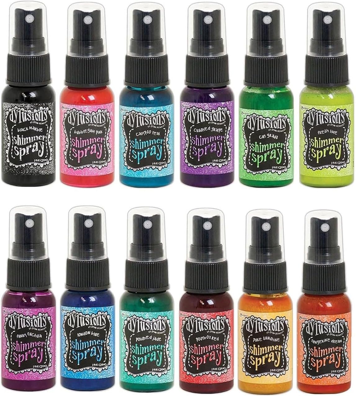 12 Color Shimmer Spray Bundle for Vibrant Crafting Projects