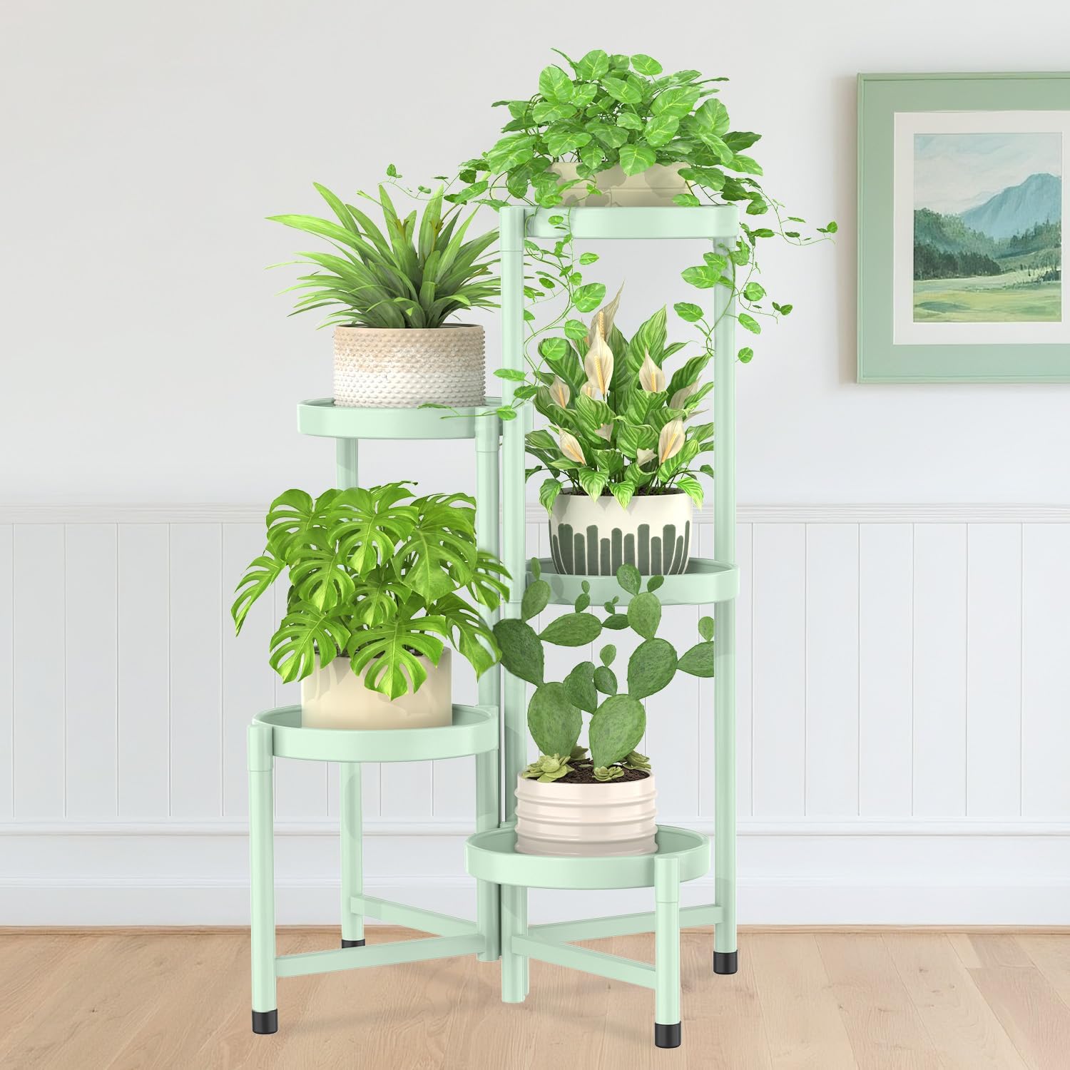 iDavosic.ly Plant Stand for Indoor Outdoor Use, 5 Tier Design