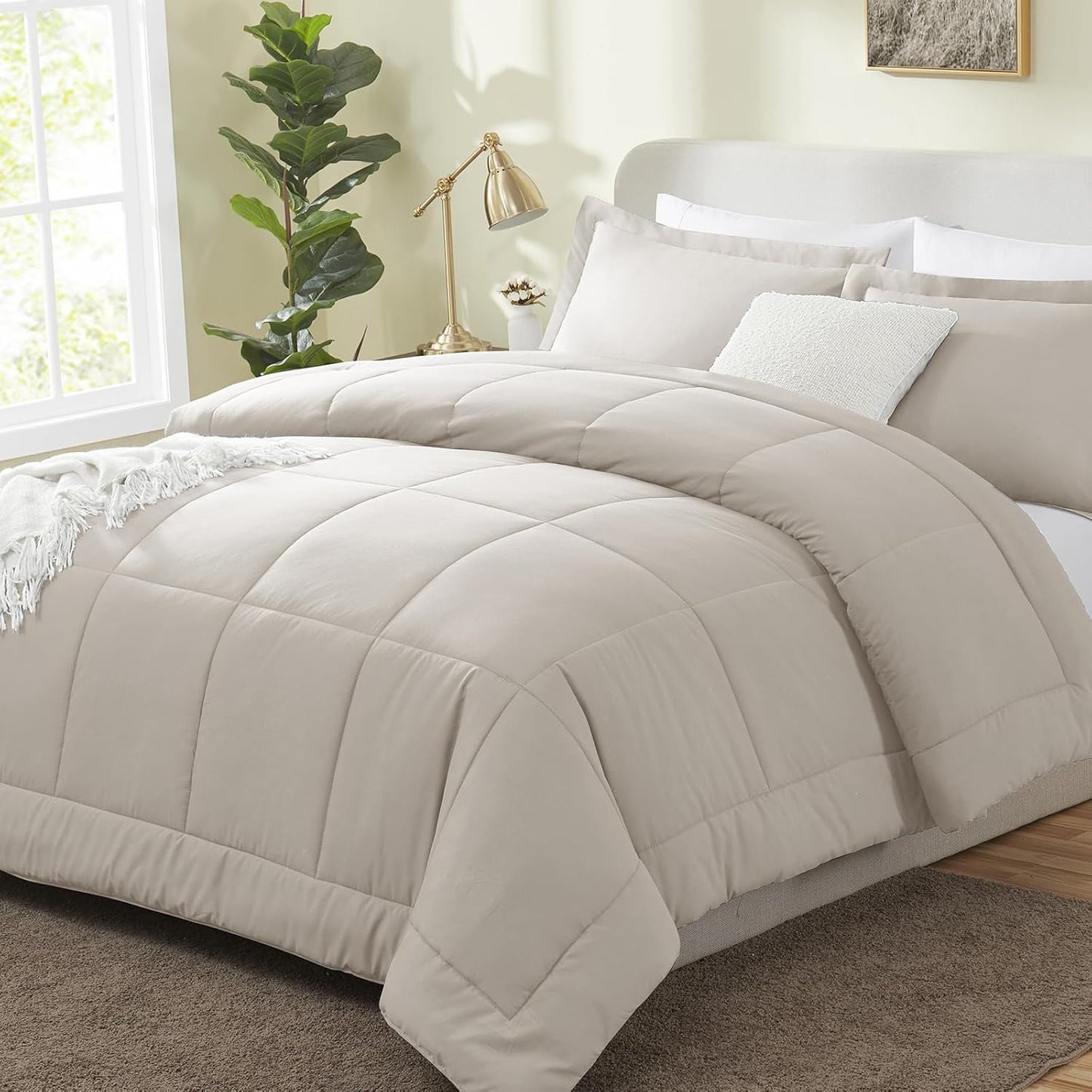 CozyLux Full Size Comforter Set - Soft Lightweight Bedding