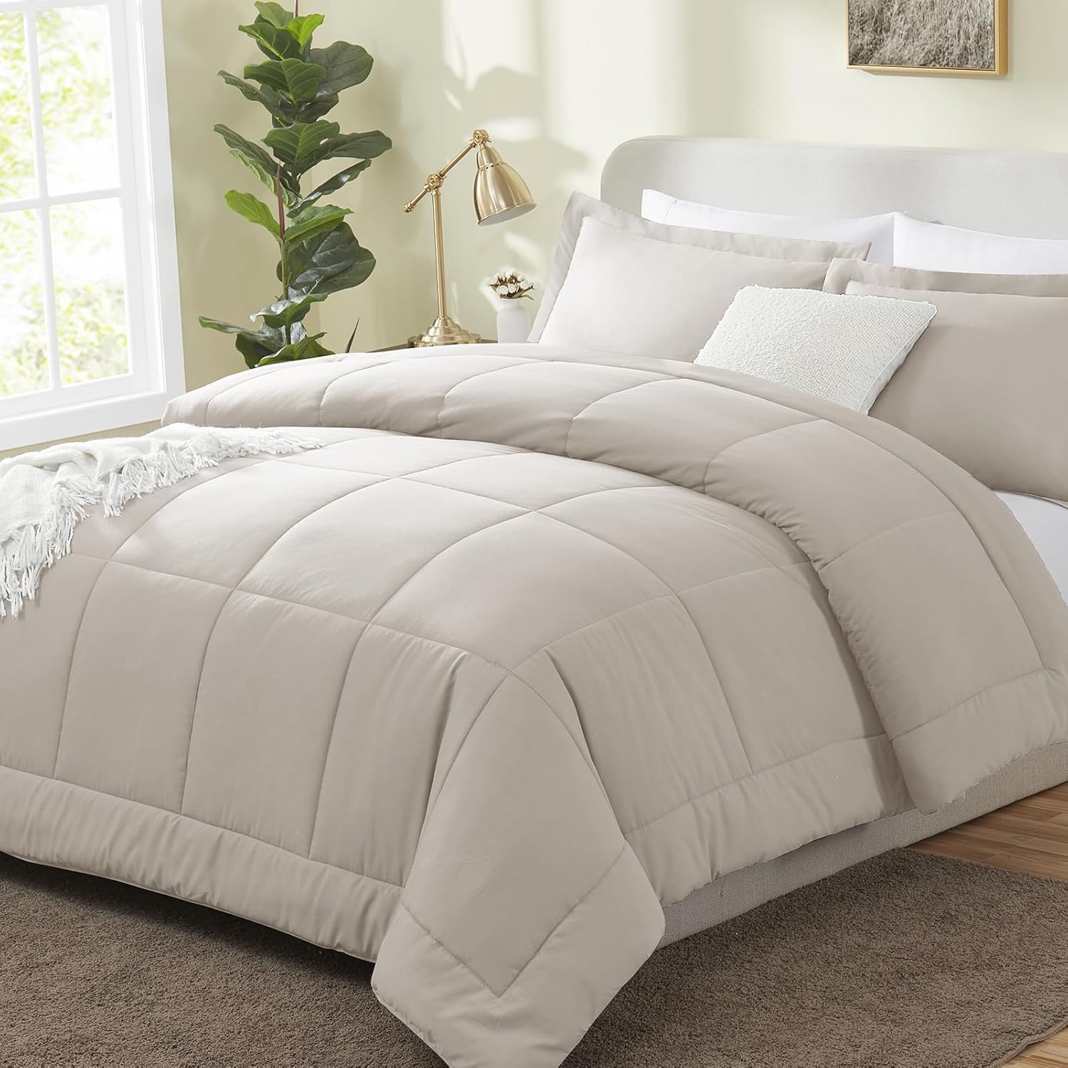 CozyLux Full Size Comforter Set - Soft Lightweight Bedding