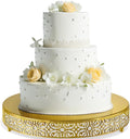 Wenqik 18 Inch Gold Cake Stand for Weddings and Celebrations