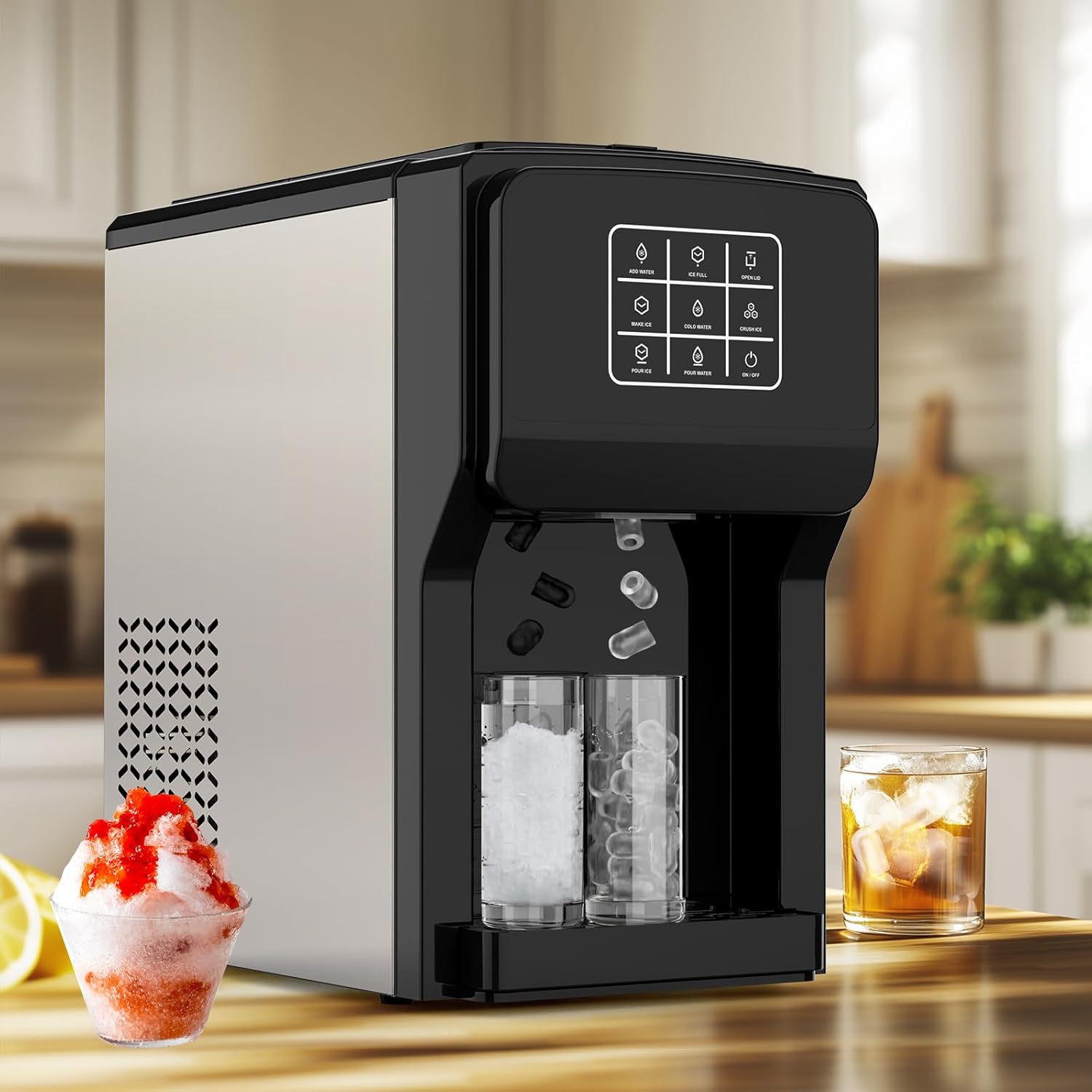 3 in 1 Water Dispenser with Ice Maker for Home and Kitchen