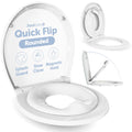 Quick Flip Toilet Seat with Built-In Potty & Splash Guard - Slow Close