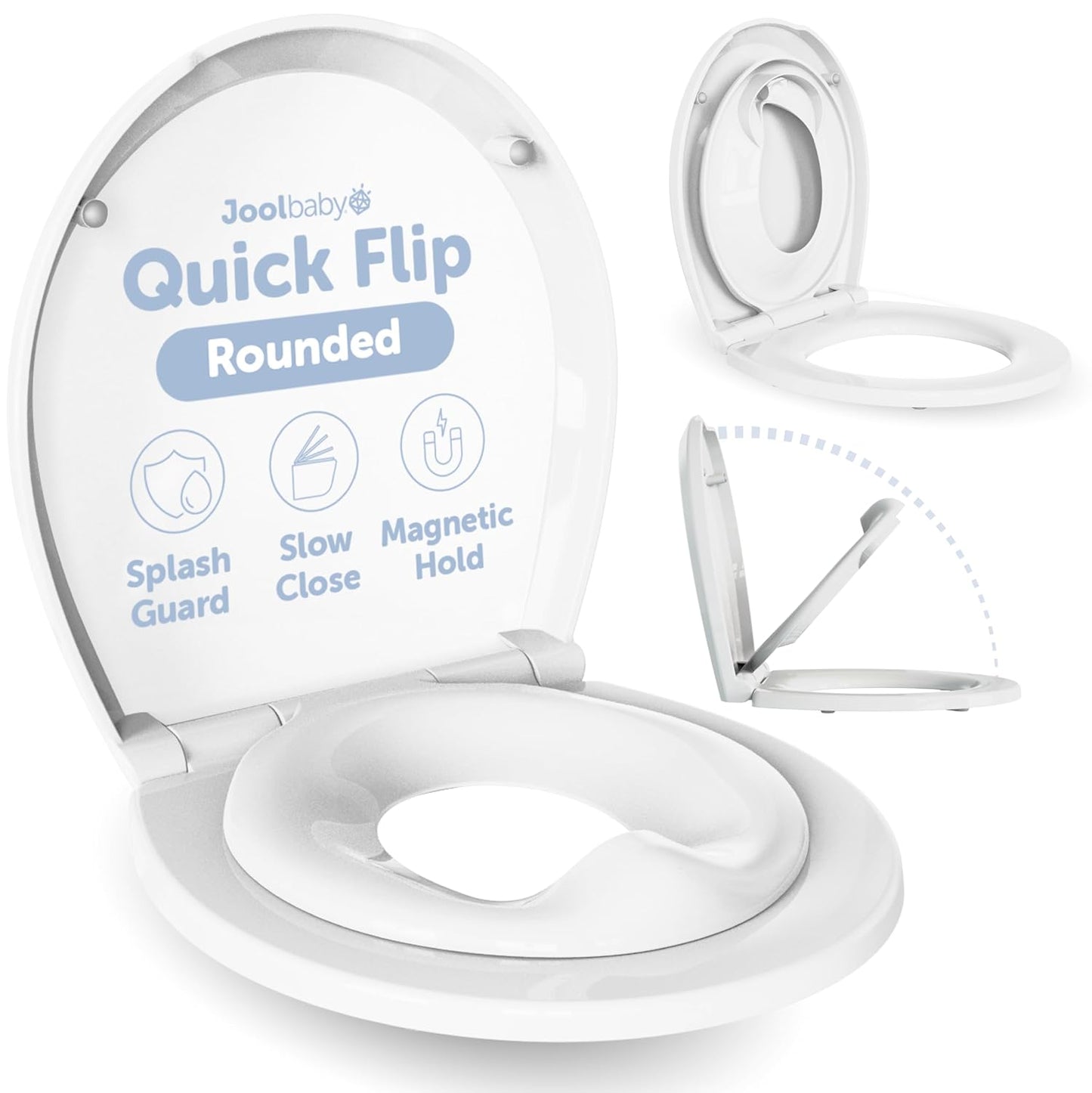 Quick Flip Toilet Seat with Built-In Potty for Toddler Training