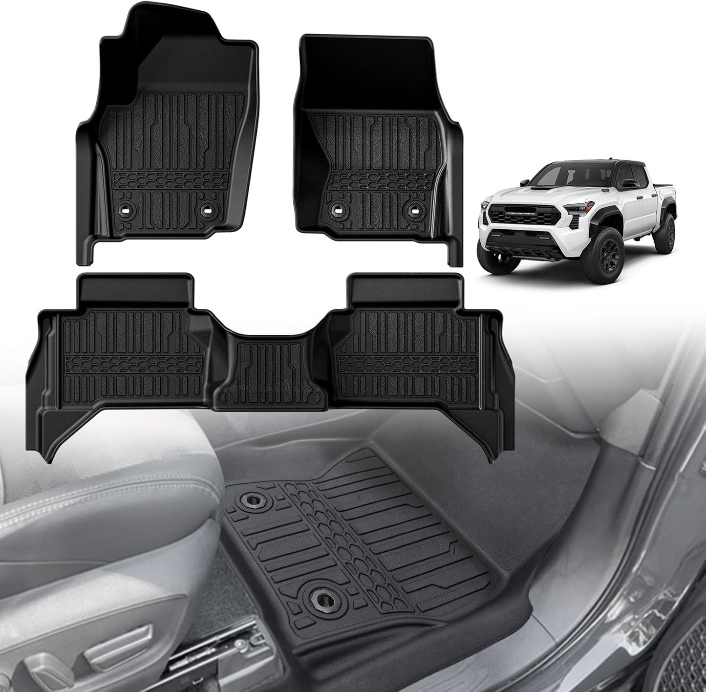 TripleAliners Tacoma 2024 2025 Double Cab Floor Mats Review