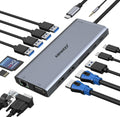 USB C Docking Station Dual Monitor 14-in-1 Hub - Dual 4K, 100W PD