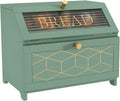 Double Layer Bread Box With Golden Trim for Countertop - Freshness