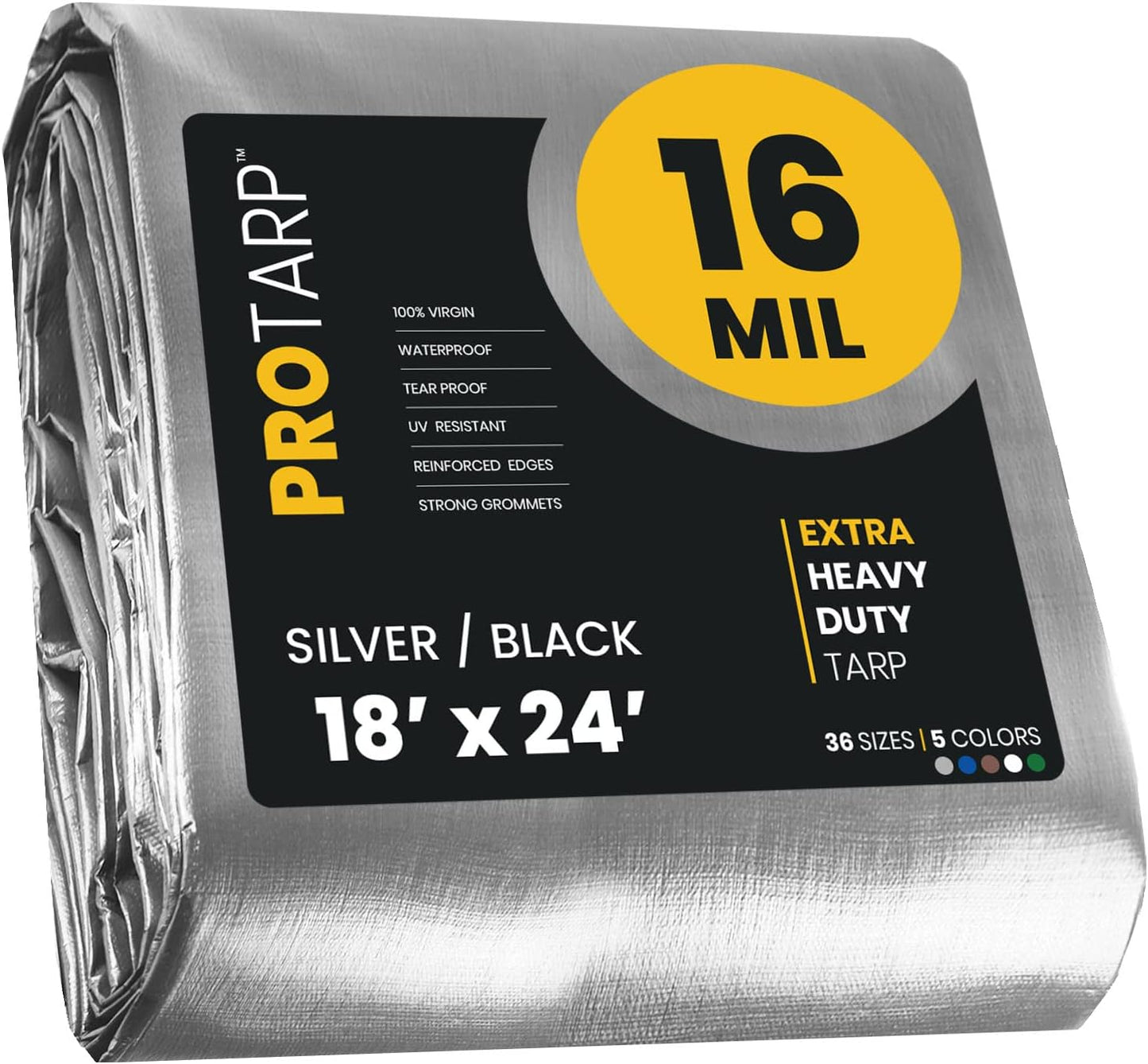 PROTARP Extra Heavy Duty 16 Mil Tarp Cover for All Needs