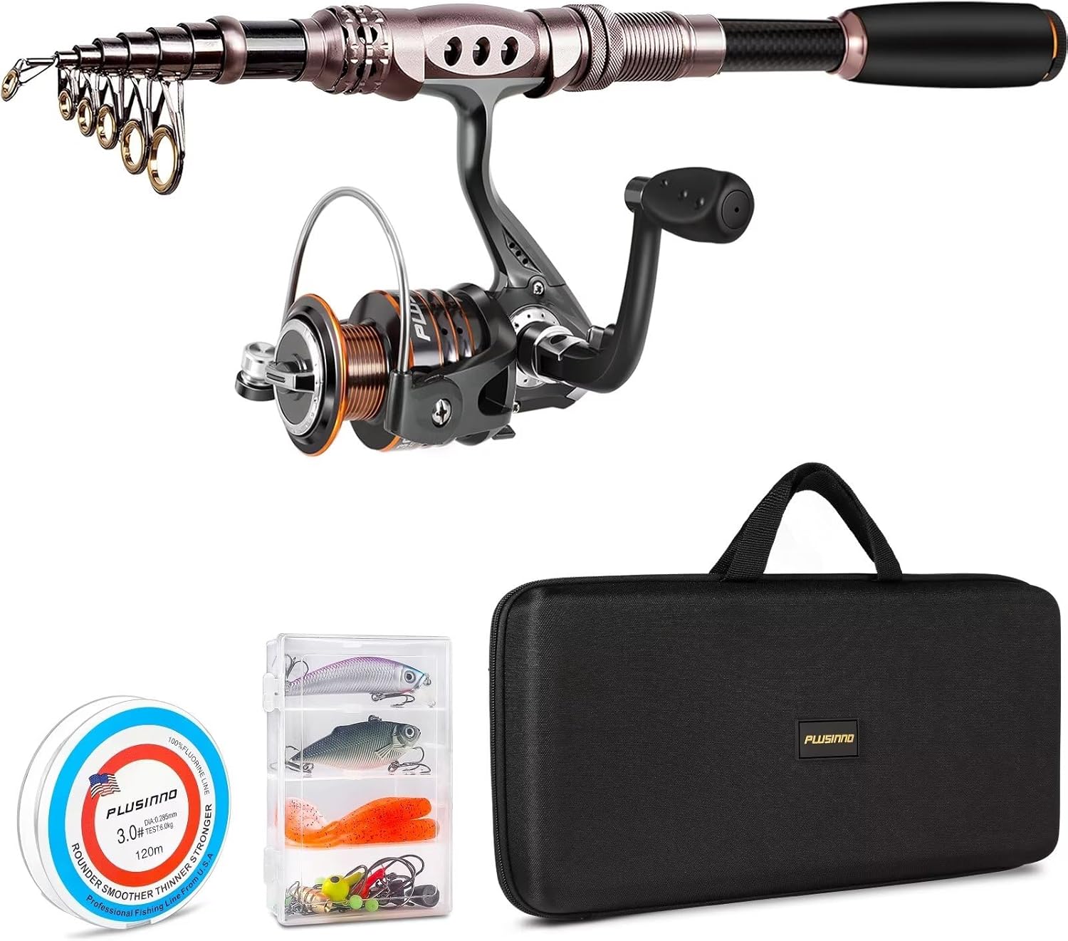 PLUSINNO Fishing Rod and Reel Combos for All Fishing Enthusiasts
