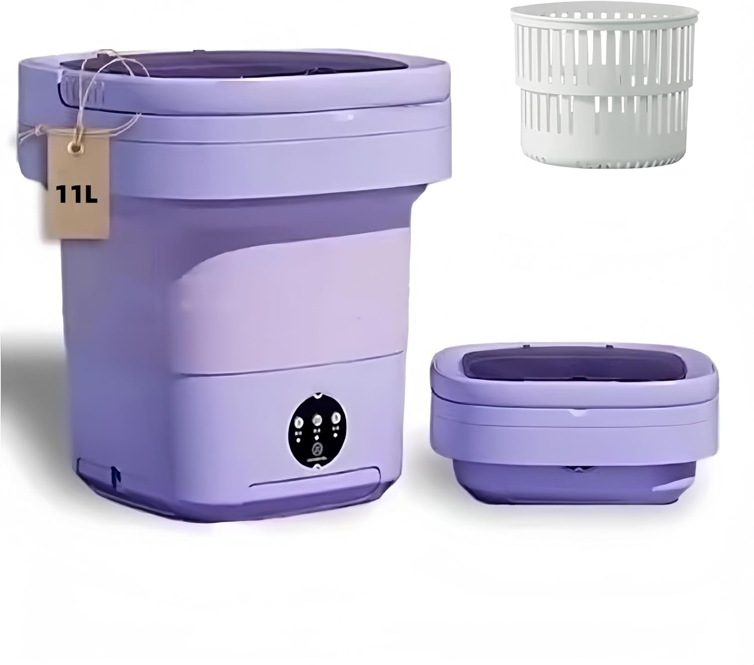 11L Portable Mini Washing Machine - Deep Clean Small Clothes - Purple
