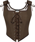 Scarlet Darkness Renaissance Corset Top - Breathable Linen Overbust as