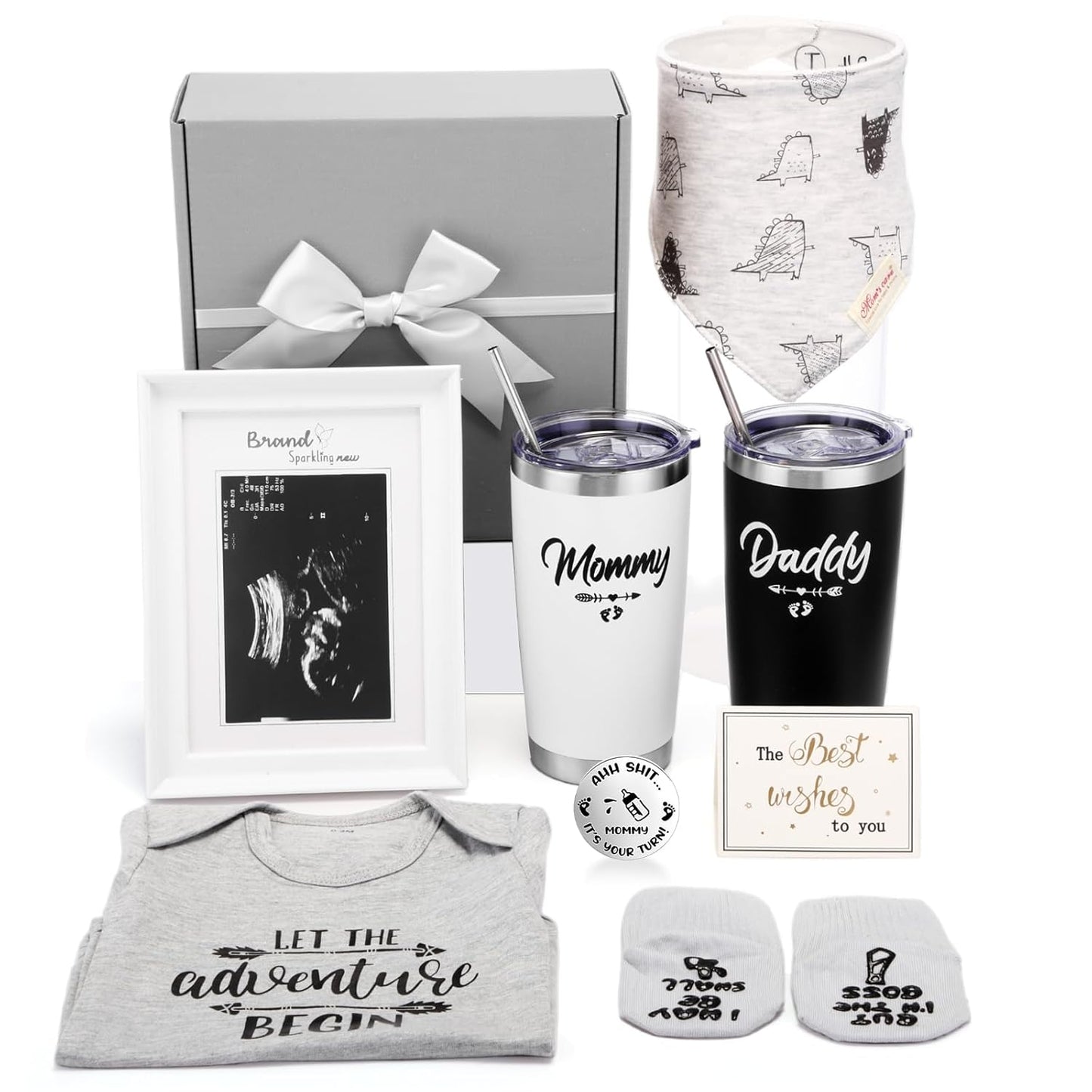 10 Pcs Pregnancy Gifts for New Parents with Tumblers and More