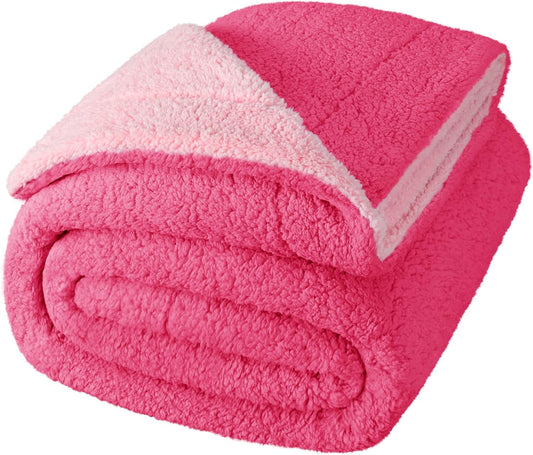 Reversible King Size Sherpa Fleece Blanket for Cozy Comfort