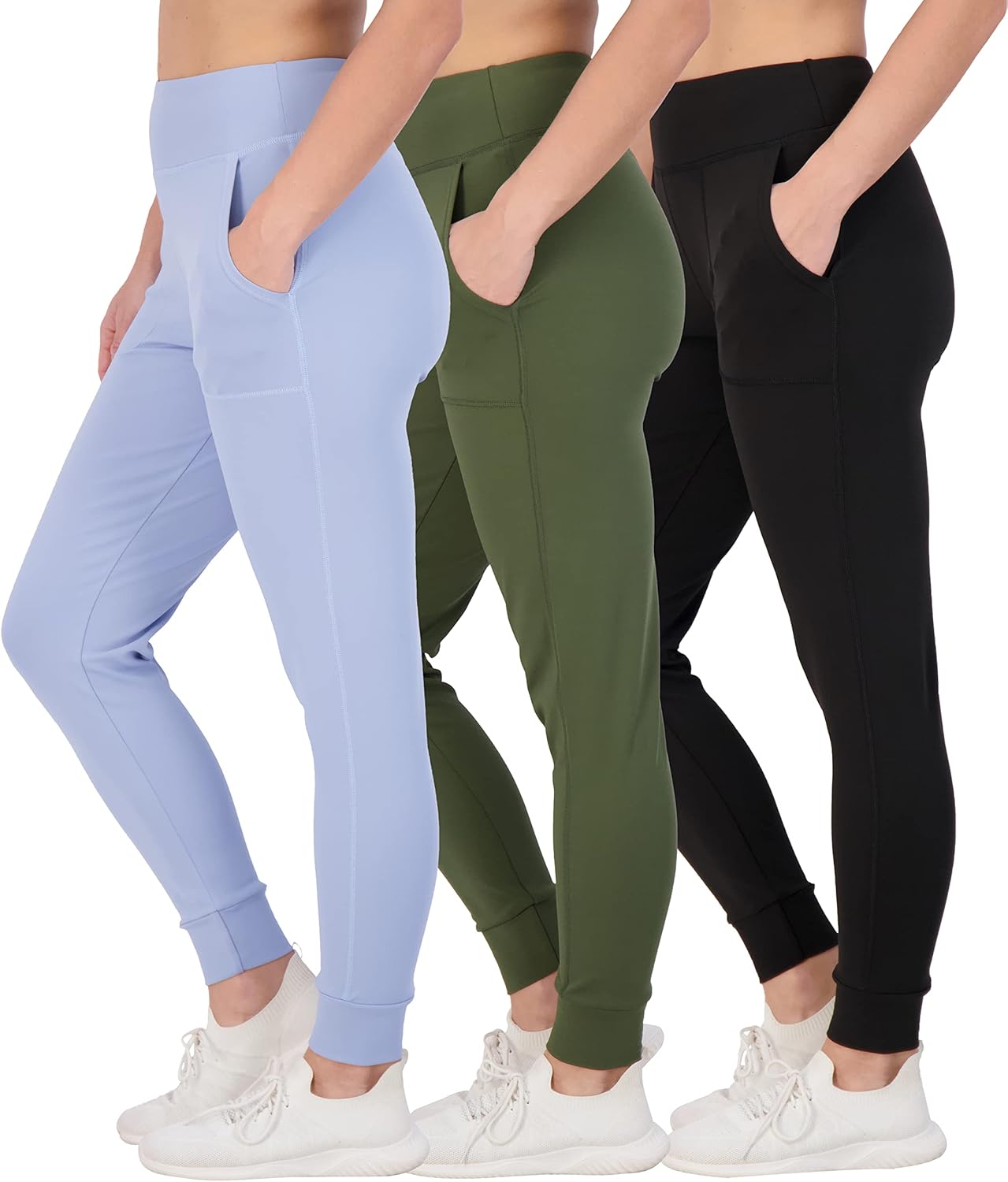 Women's High Waist Joggers with Pockets - Comfortable & Stylish
