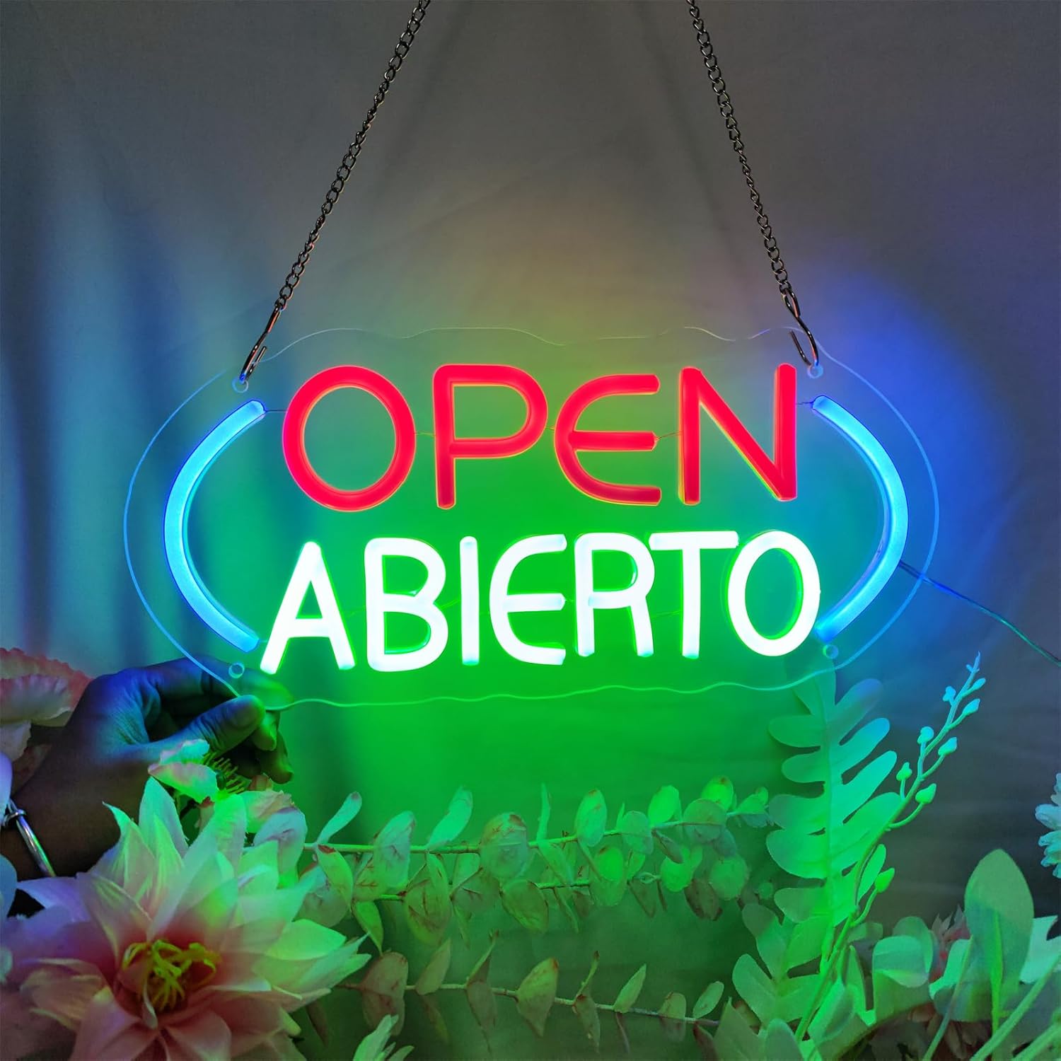 Abierto Neon Sign for Wall Decor - Perfect for Business and Home
