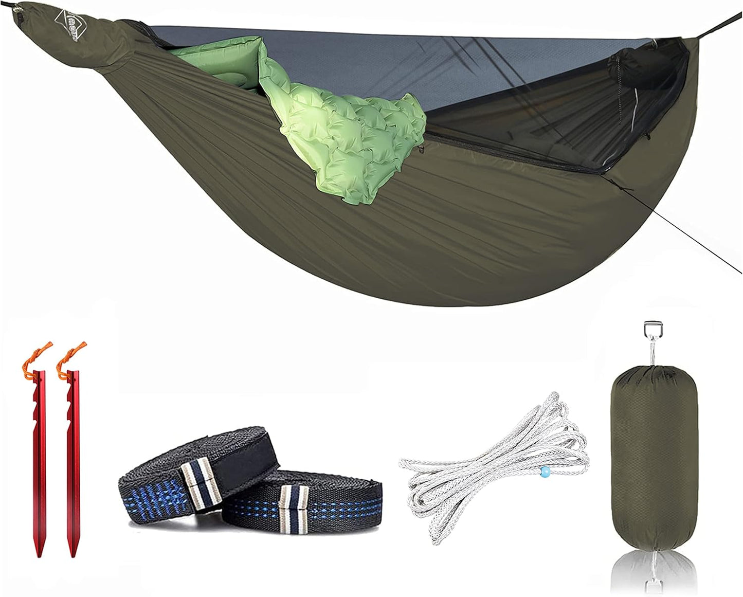 Onewind 11ft Zipper Hammock with Mosquito Net for Camping