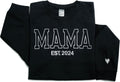 Custom Embroidered Mama Established Sweatshirt for Women Gifts