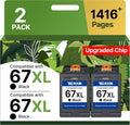 TECKKIN 67XL Black Ink Cartridge Replacement for HP 67 - High Yield