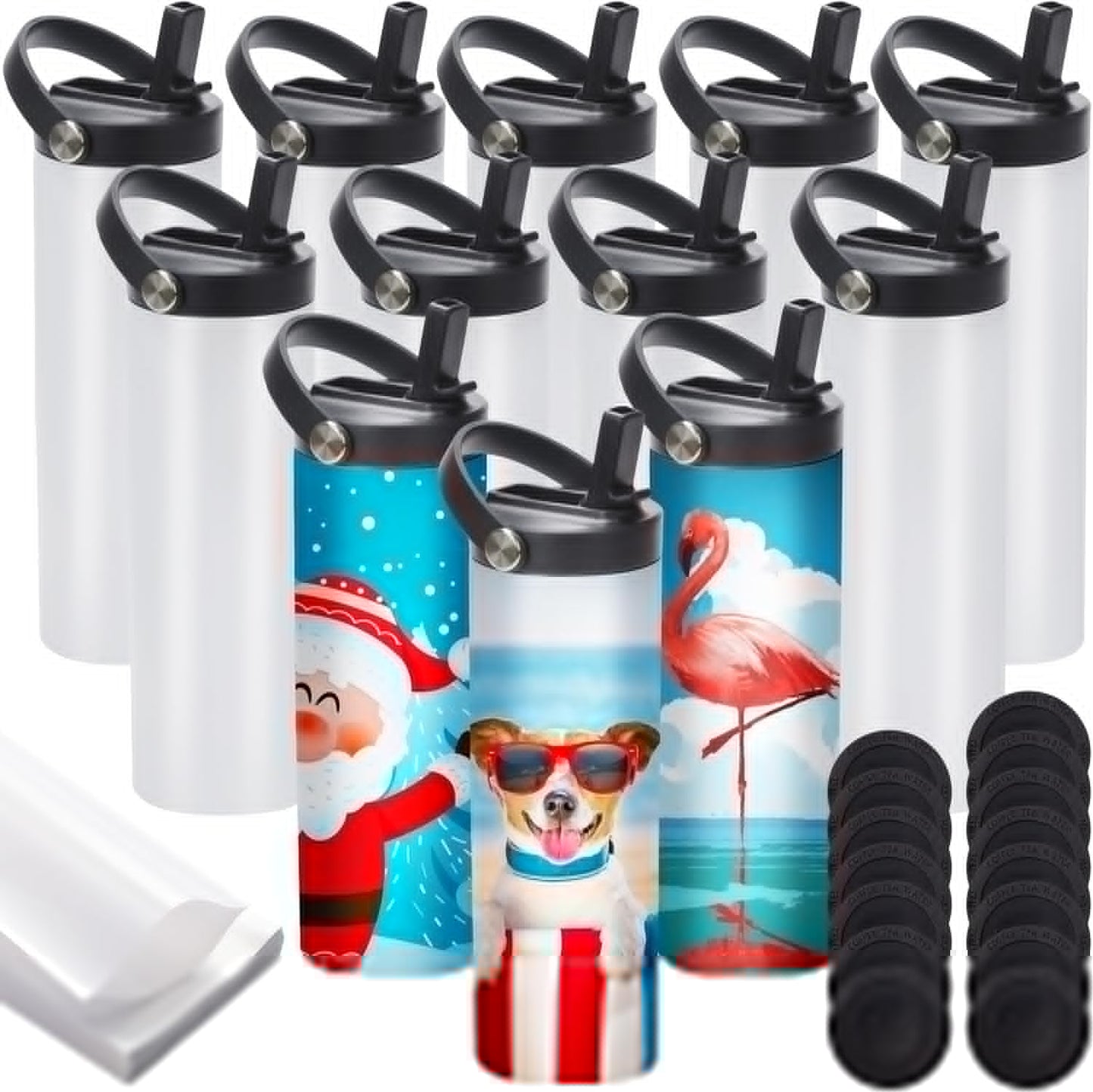 12 Pack Sublimation Tumblers for Custom Designs and Gifts