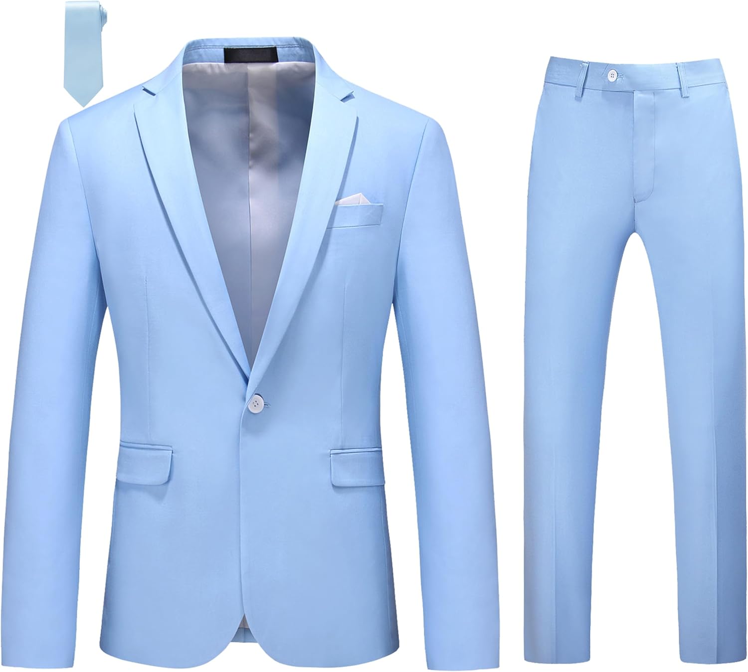 MOGU Men's Slim Fit Tuxedo Suit for Weddings and Formal Events