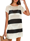 Swimsuit Cover Up Crochet Beach Dress - Lightweight Mesh Style