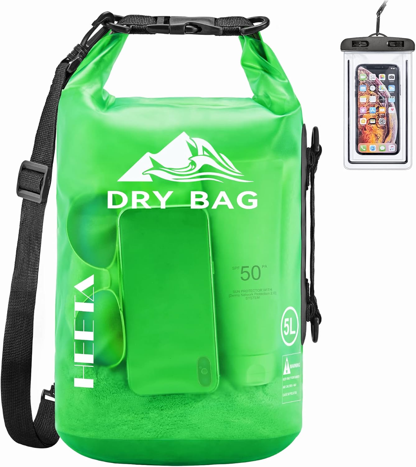 HEETA Waterproof Dry Bag for Travel, Swimming, and Boating