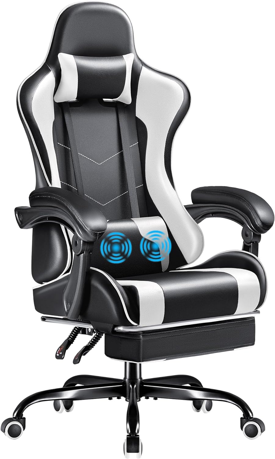 Furmax Gaming Chair: Footrest, Massage & Swivel for Ultimate Comfort