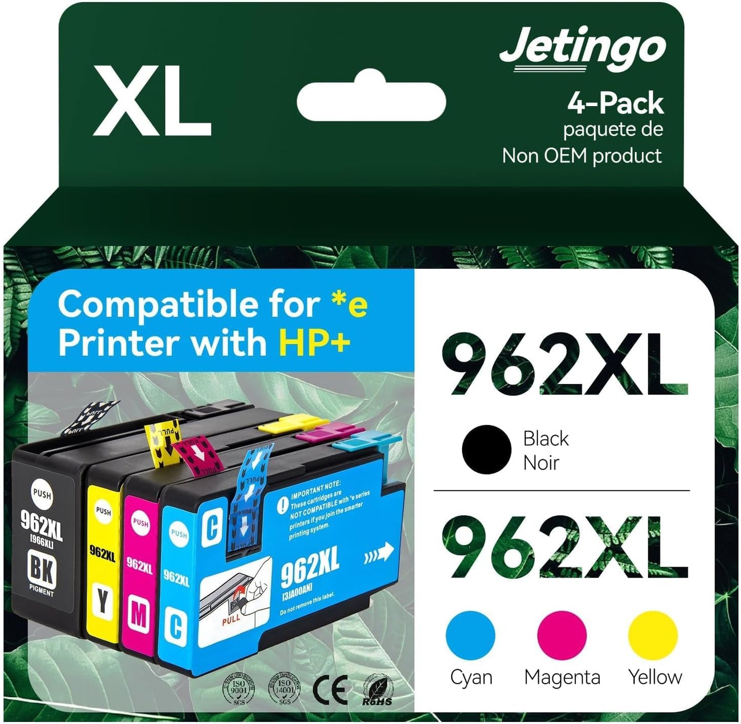 HP 962XL Ink Cartridges Combo Pack for OfficeJet Pro Printers